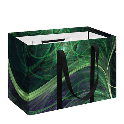 Green Fractal Print Utility Tote Bag