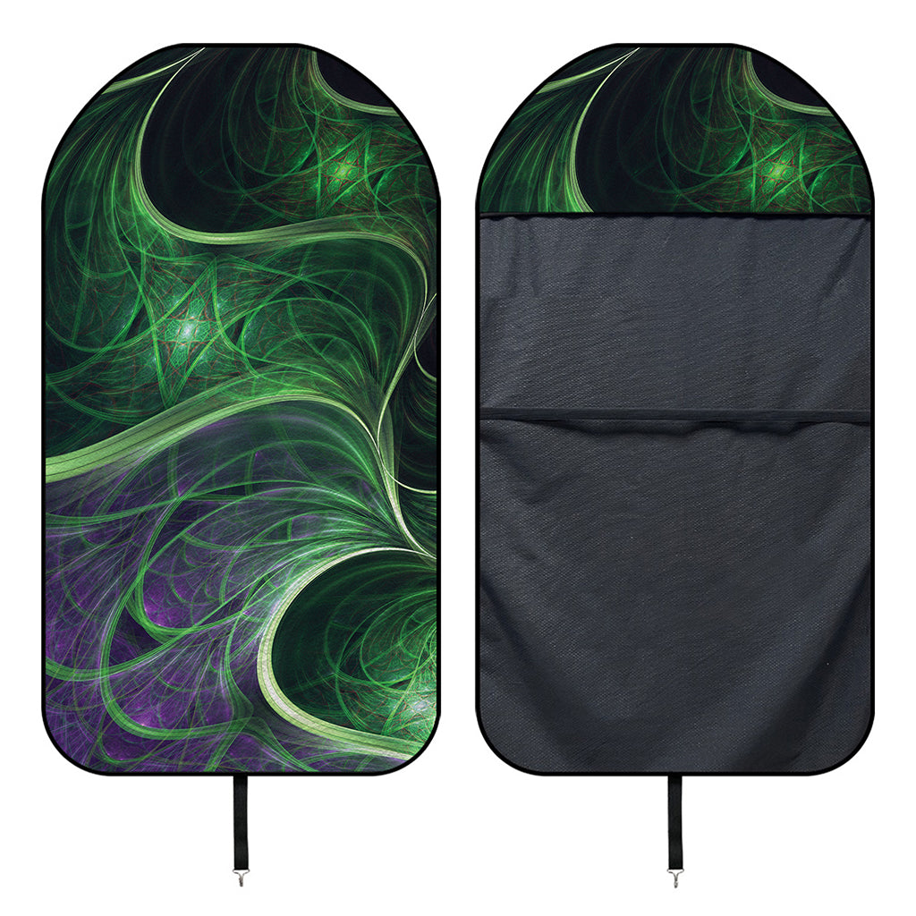 Green Fractal Print Waterproof Car Seat Cover