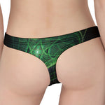 Green Fractal Print Women's Thong