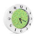 Green Geometric Cube Shape Pattern Print Alarm Clock
