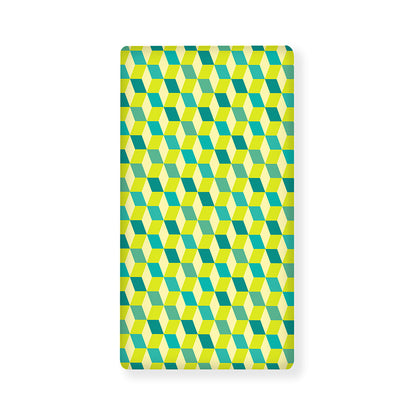 Green Geometric Cube Shape Pattern Print Baby Crib Sheet