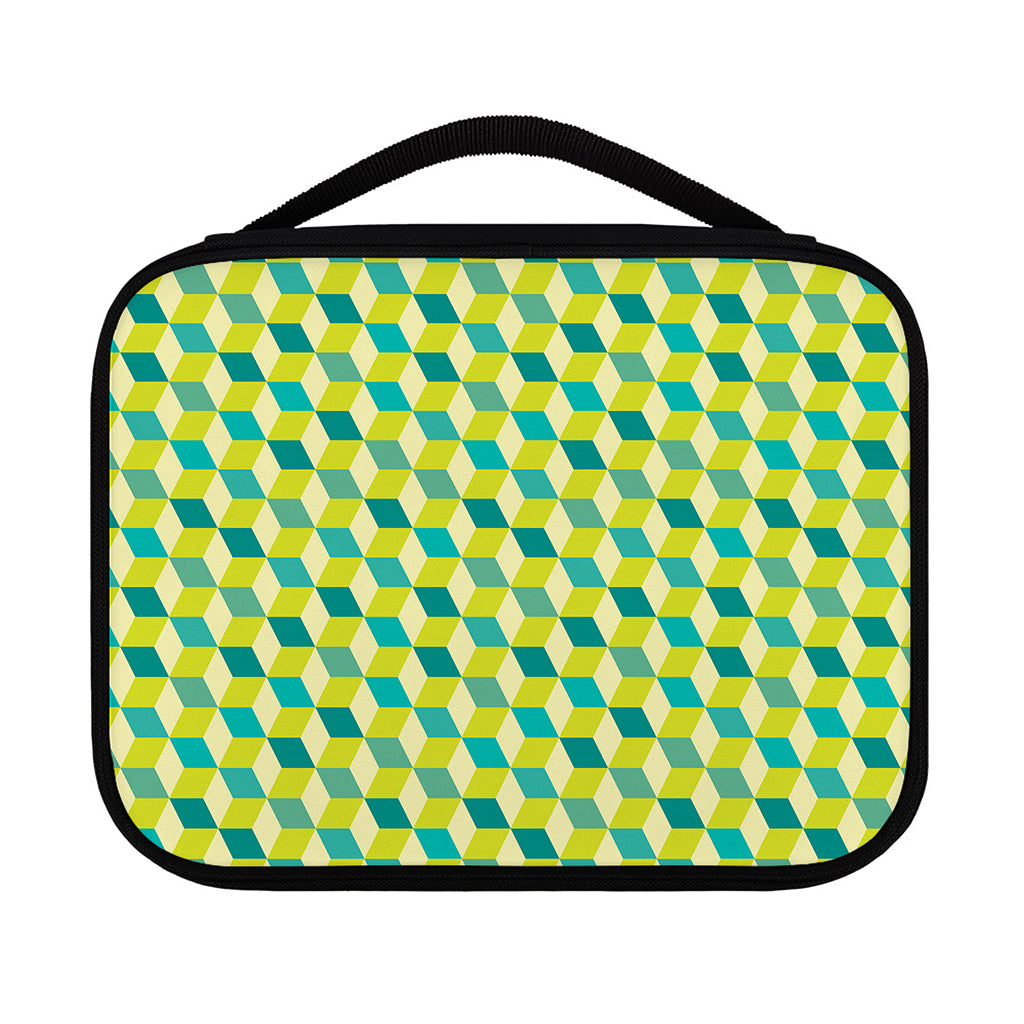 Green Geometric Cube Shape Pattern Print Classic Bible Case
