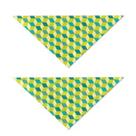 Green Geometric Cube Shape Pattern Print Dog Bandana