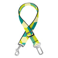 Green Geometric Cube Shape Pattern Print Dog Seat Belt