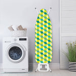 Green Geometric Cube Shape Pattern Print Ironing Board Cover