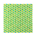 Green Geometric Cube Shape Pattern Print Silk Bandana