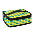 Green Geometric Cube Shape Pattern Print Small Lunch Bag