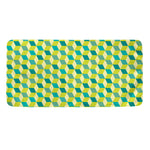 Green Geometric Cube Shape Pattern Print Towel