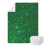 Green (NOT Real) Glitter Print Blanket