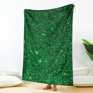 Green (NOT Real) Glitter Print Blanket