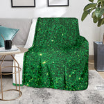 Green (NOT Real) Glitter Print Blanket