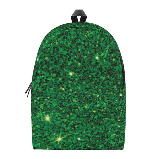 Green Glitter Artwork Print (NOT Real Glitter) Backpack