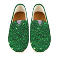 Green (NOT Real) Glitter Print Casual Shoes