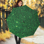 Green Glitter Artwork Print (NOT Real Glitter) Foldable Umbrella