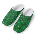 Green (NOT Real) Glitter Print Mesh Casual Shoes