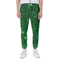 Green (NOT Real) Glitter Print Joggers