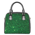 Green (NOT Real) Glitter Print Shoulder Handbag