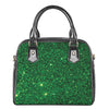 Green Glitter Artwork Print (NOT Real Glitter) Shoulder Handbag