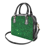 Green Glitter Artwork Print (NOT Real Glitter) Shoulder Handbag