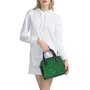 Green Glitter Artwork Print (NOT Real Glitter) Shoulder Handbag