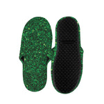 Green Glitter Artwork Print (NOT Real Glitter) Slippers