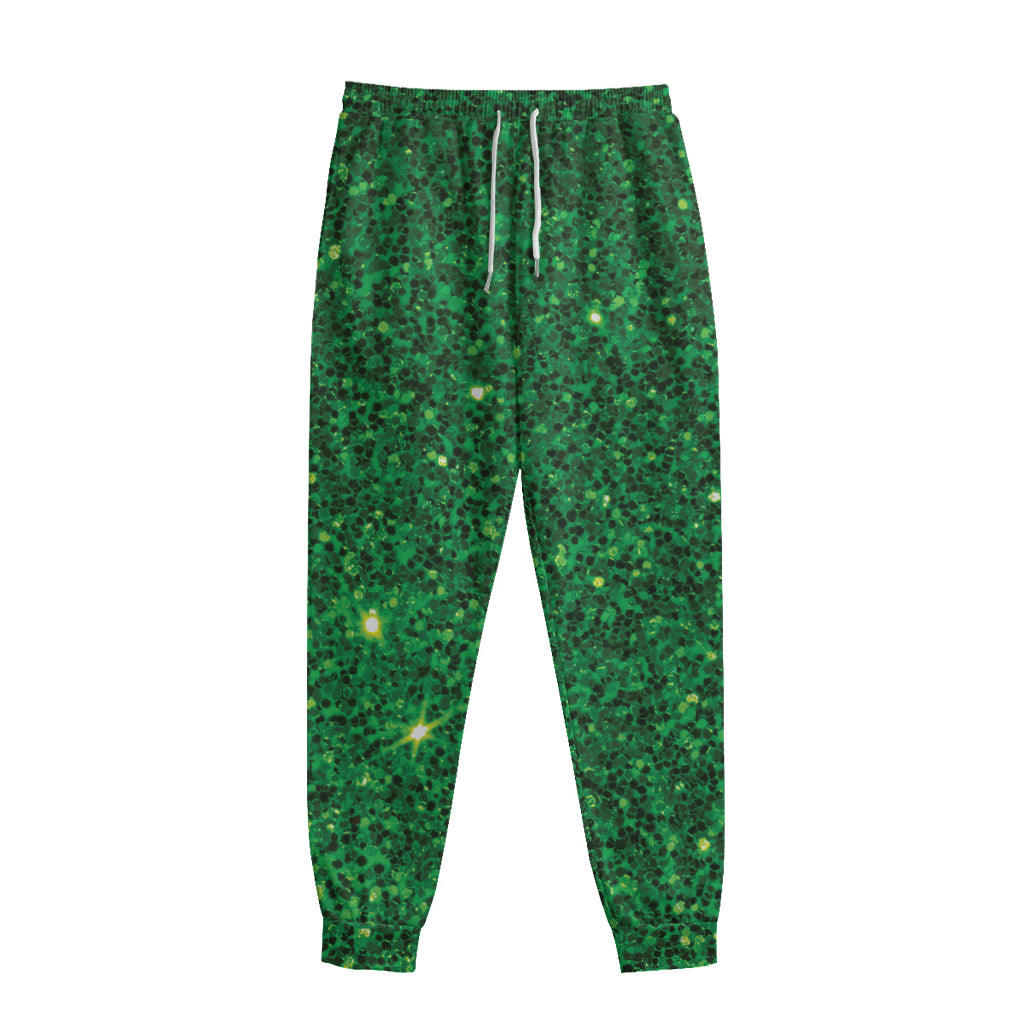 Green Glitter Artwork Print (NOT Real Glitter) Sweatpants