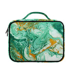 Green Gold Liquid Marble Print Briefcase Bible Bag