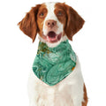 Green Gold Liquid Marble Print Dog Bandana