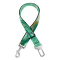 Green Gold Liquid Marble Print Dog Seat Belt