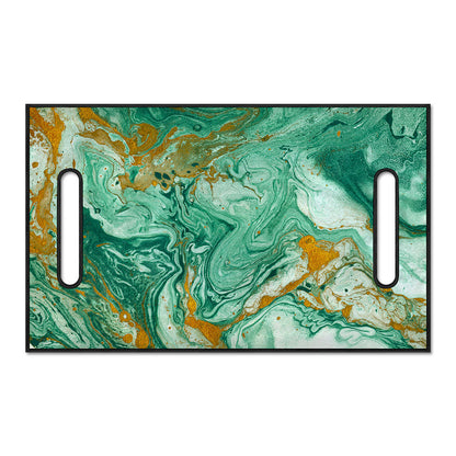 Green Gold Liquid Marble Print Golf Cart Seat Cover
