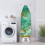 Green Gold Liquid Marble Print Ironing Board Cover
