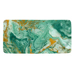 Green Gold Liquid Marble Print Towel