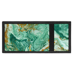 Green Gold Liquid Marble Print Trifold Wallet