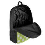 Green Golf Ball Pattern Print 17 Inch Backpack