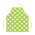 Green Golf Ball Pattern Print Adjustable Apron