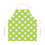 Green Golf Ball Pattern Print Adjustable Apron