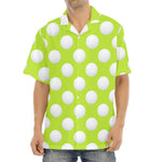Green Golf Ball Pattern Print Aloha Shirt