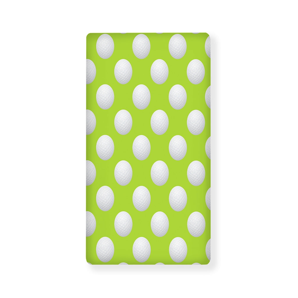 Green Golf Ball Pattern Print Baby Crib Sheet