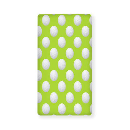 Green Golf Ball Pattern Print Baby Crib Sheet