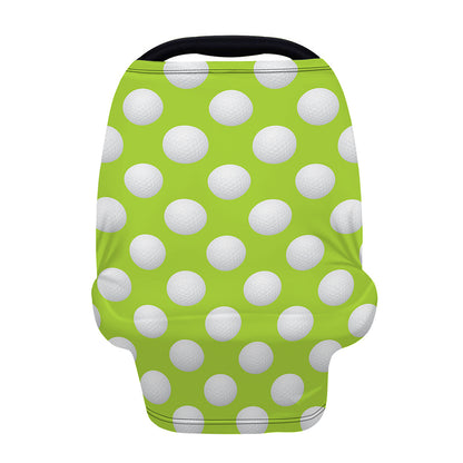 Green Golf Ball Pattern Print Baby Seat Cover