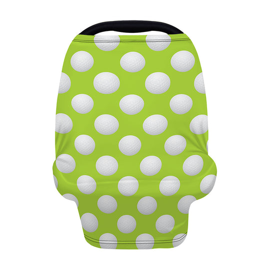 Green Golf Ball Pattern Print Baby Seat Cover