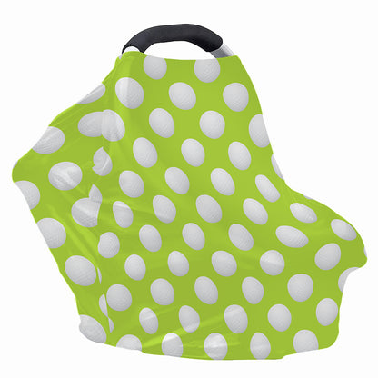 Green Golf Ball Pattern Print Baby Seat Cover
