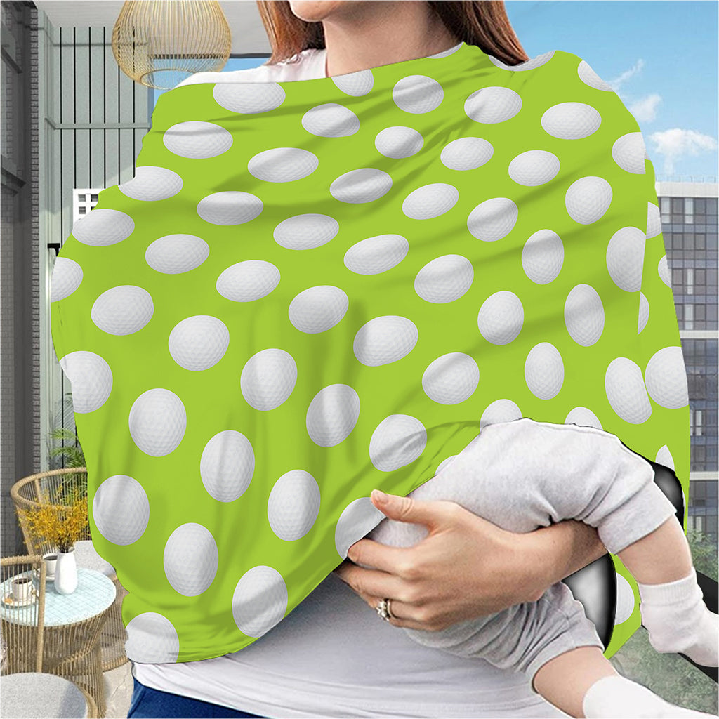Green Golf Ball Pattern Print Baby Seat Cover