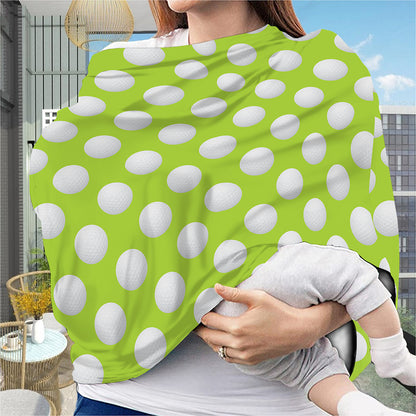 Green Golf Ball Pattern Print Baby Seat Cover