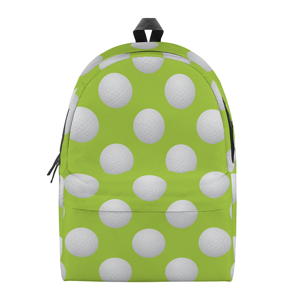 Green Golf Ball Pattern Print Backpack