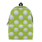 Green Golf Ball Pattern Print Backpack