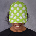 Green Golf Ball Pattern Print Baseball Cap