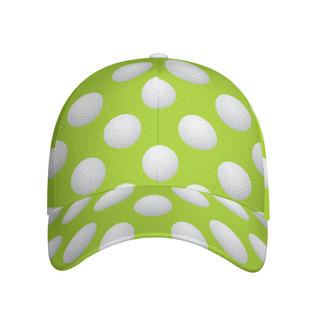 Green Golf Ball Pattern Print Baseball Cap