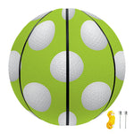Green Golf Ball Pattern Print Basketball
