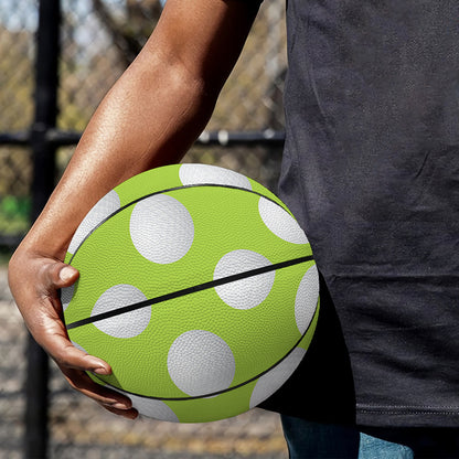 Green Golf Ball Pattern Print Basketball